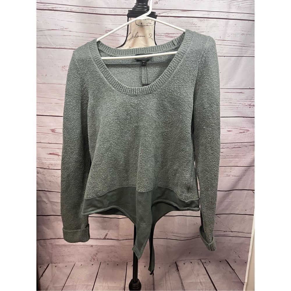 Express Sweater Bodysuit Top Long Sleeve Green Scoop Neck Womens XL NWT‎